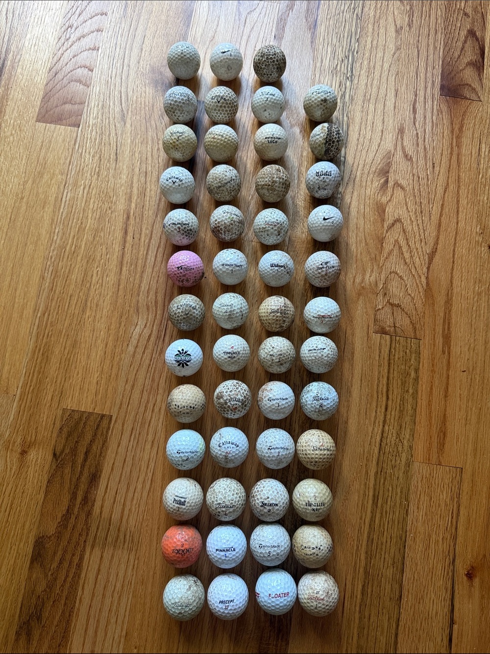 51 Assorted Used Golf Balls - all kinds of brands including Nike, titleist, etc